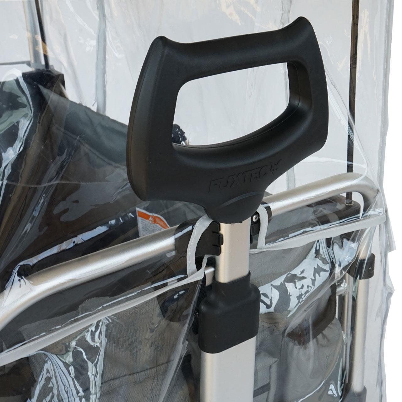 FUXTEC - Protection transparente contre la pluie pour le chariot pliable Super Cruiser