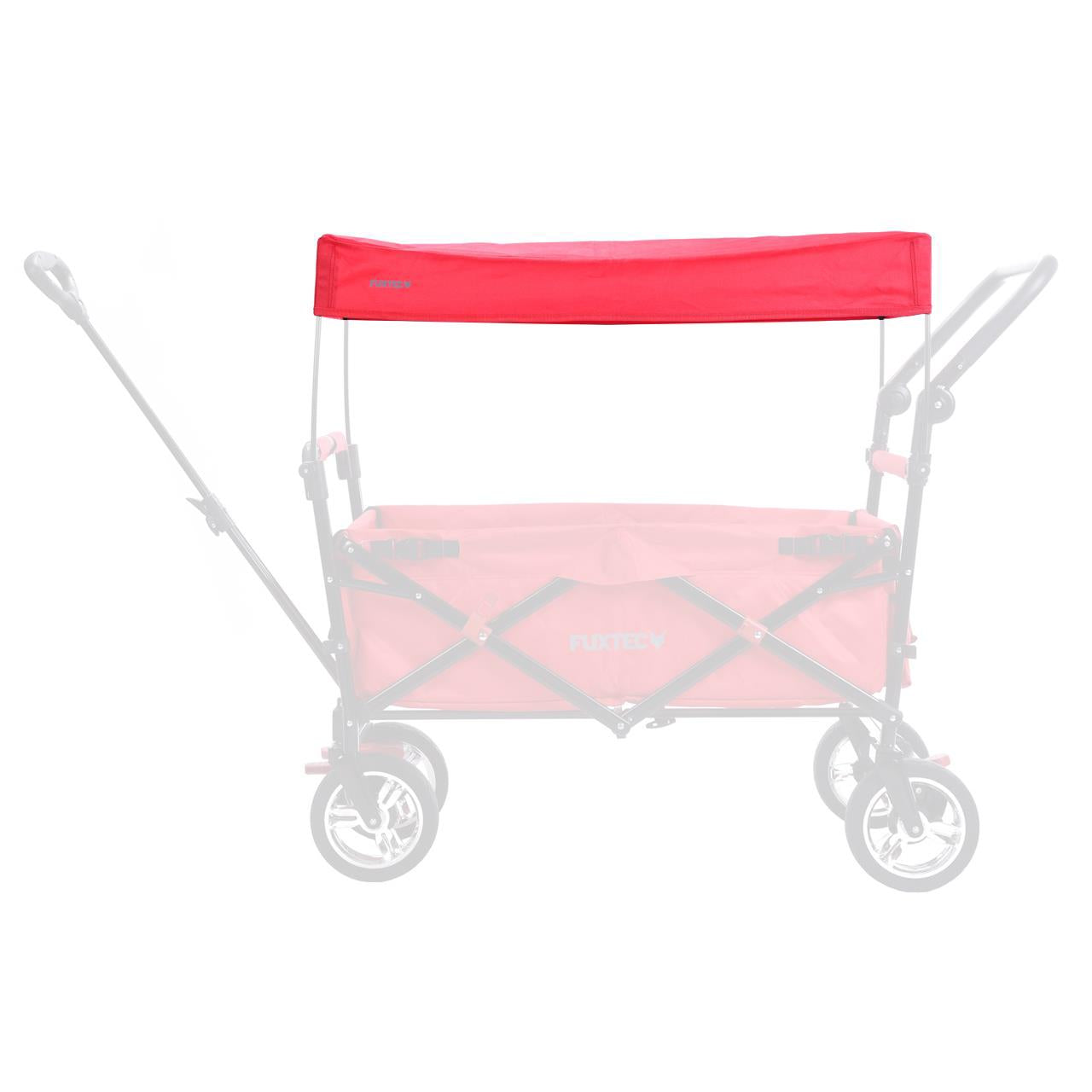 FUXTEC - toit protection solaire rouge chariot de transport Easy et Smart Cruiser