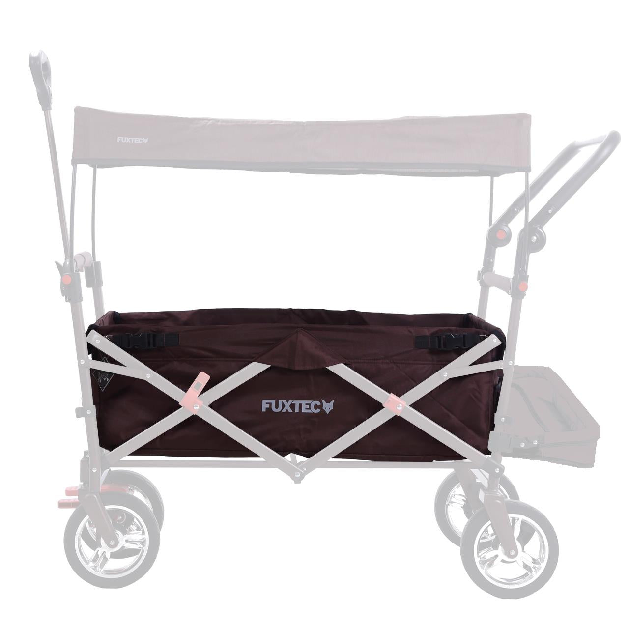 FUXTEC - Tissu d'habitacle chariot de transport pliable CT800 en marron