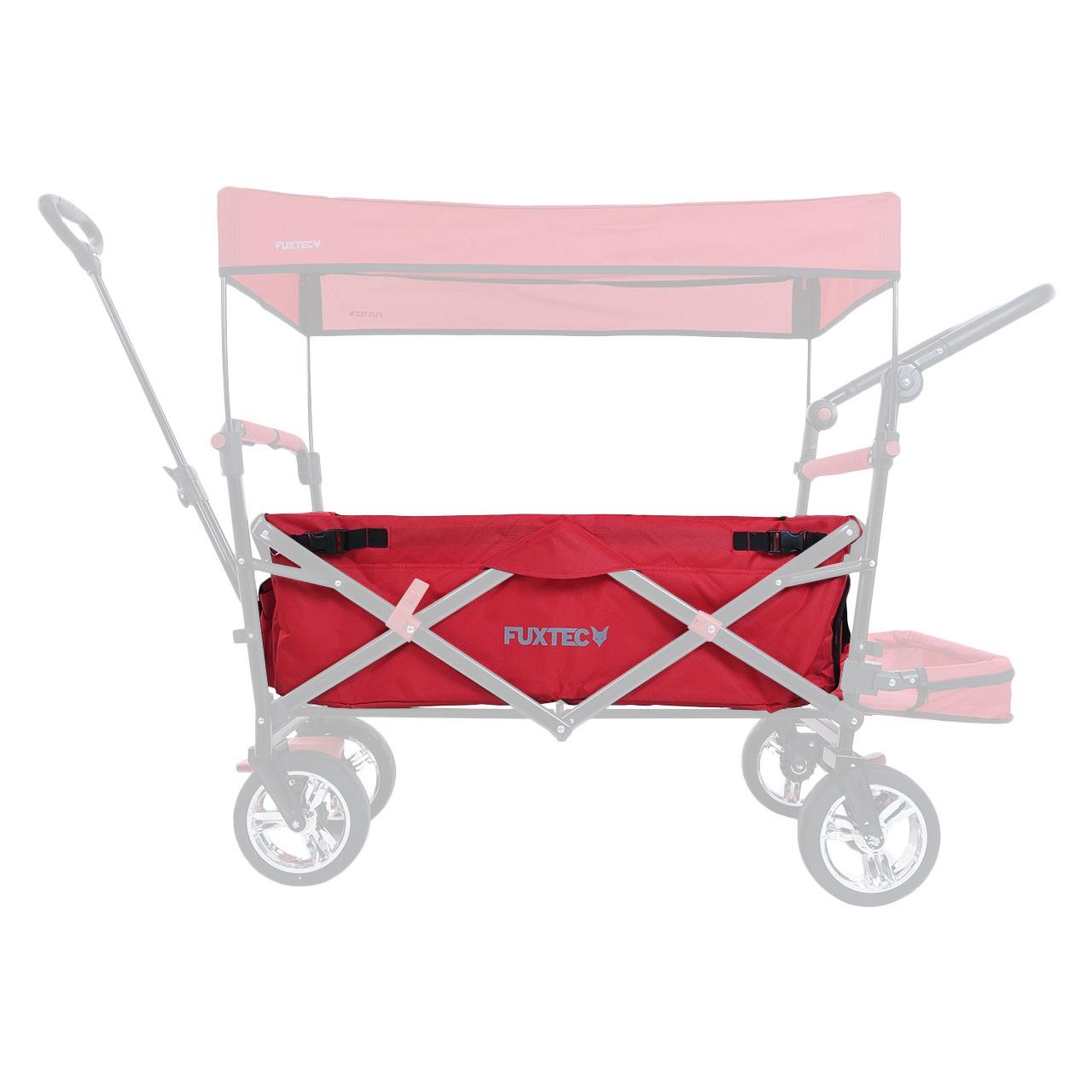 FUXTEC - Tissu d'habitacle chariot de transport pliable CT800 en rouge