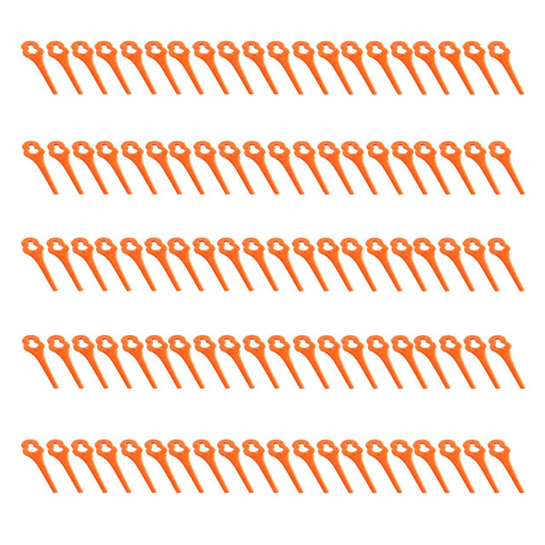 100x Ersatzklingen/Ersatzmesser aus Kunststoff für 20V Akku Rasentrimmer FX-E1RT20