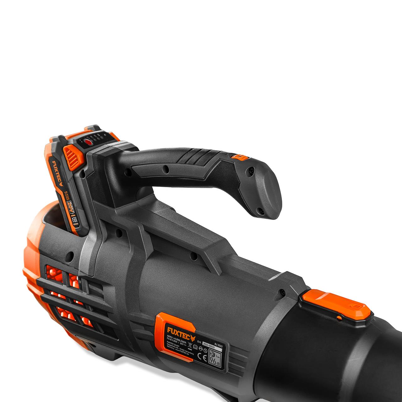 Souffleur de feuilles à batterie 20V FUXTEC FX-E1LB20 - set avec 1 batteries 4Ah et chargeur 2,4A