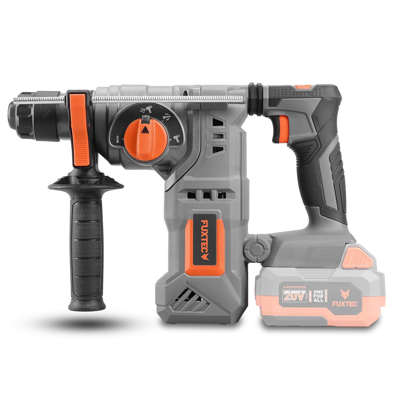 FUXTEC - Kit PowerTool 20V sans fil avec scie sauteuse, visseuse sans fil et marteau perforateur