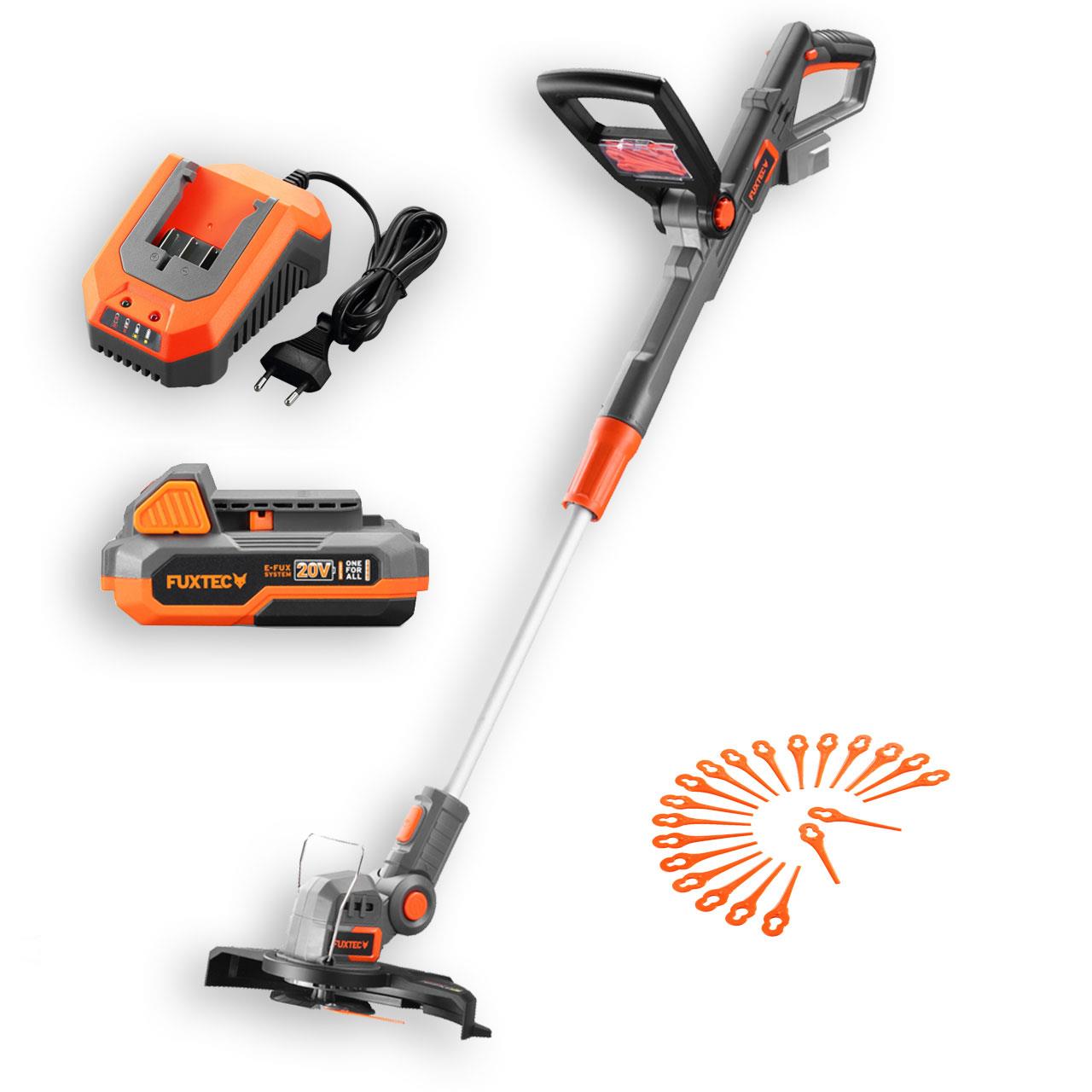 FUXTEC 20V cordless grass trimmer FX-E1RT20 SET with 1 x battery 2Ah, 1 x charger 2.4A