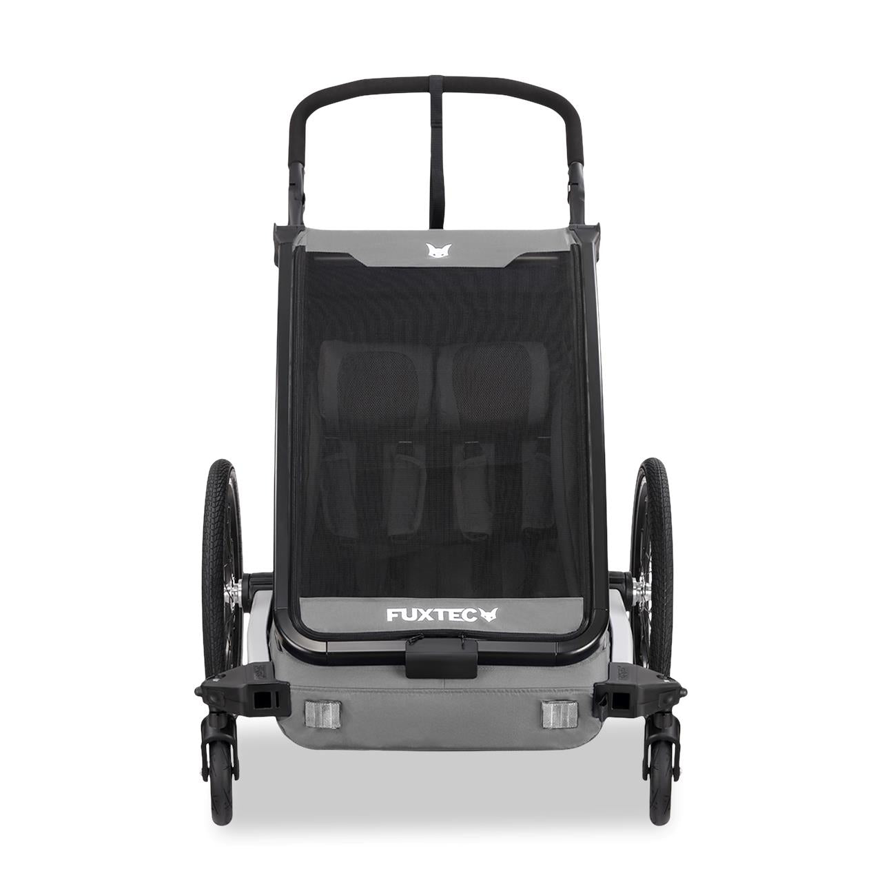 FUXTEC Remorque à vélo/Jogger FX-FA1-SET-GRAU avec roue Jogger