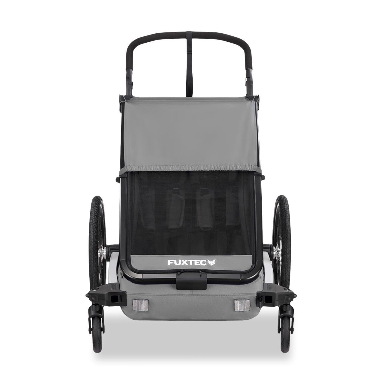 FUXTEC Remorque à vélo/Jogger FX-FA1-SET-GRAU avec roue Jogger