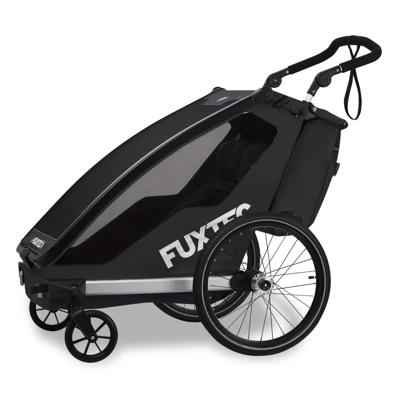 Remorque à vélo Sport Cruiser noire avec roue avant Jogger incluse