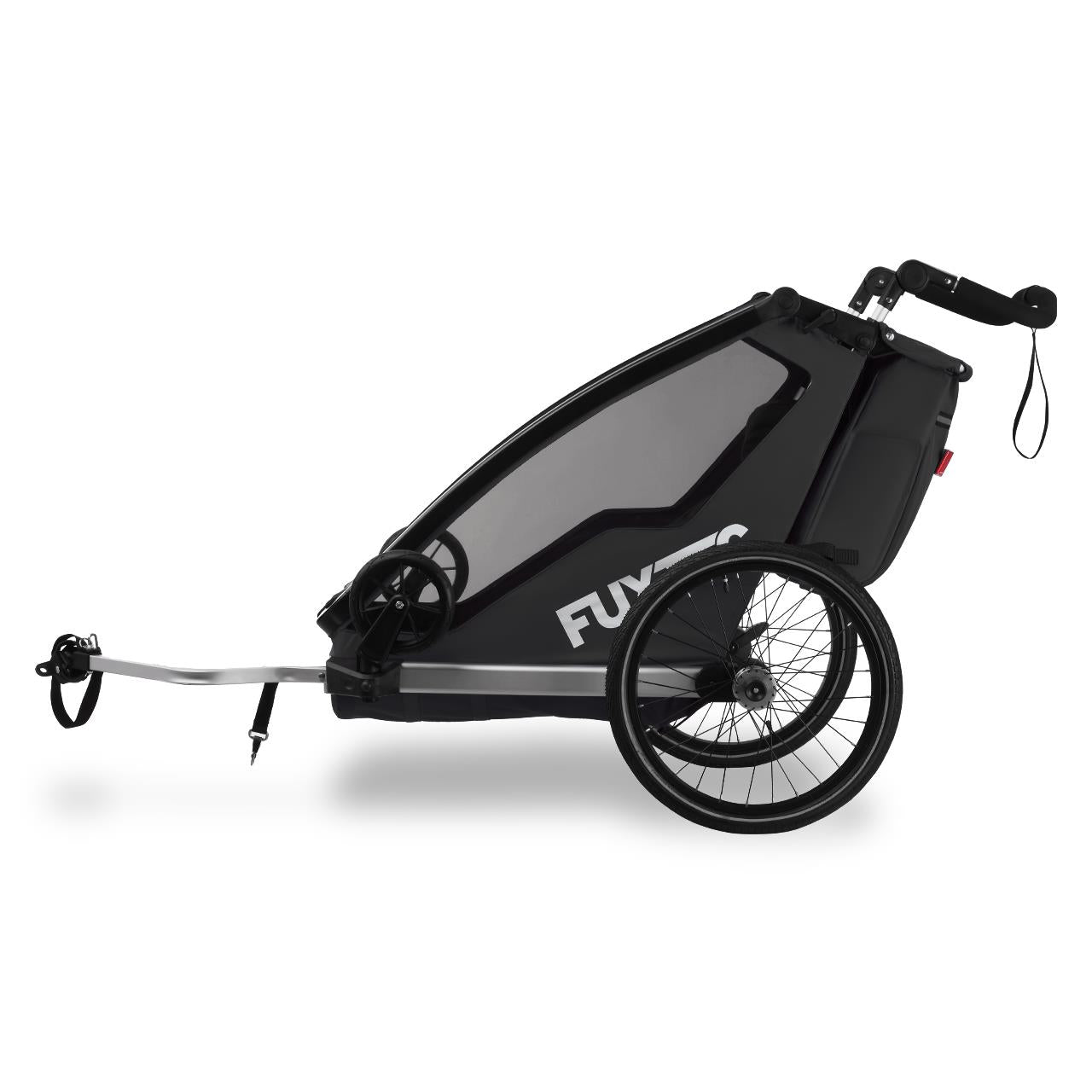 Remorque à vélo Sport Cruiser noire avec roue avant Jogger incluse