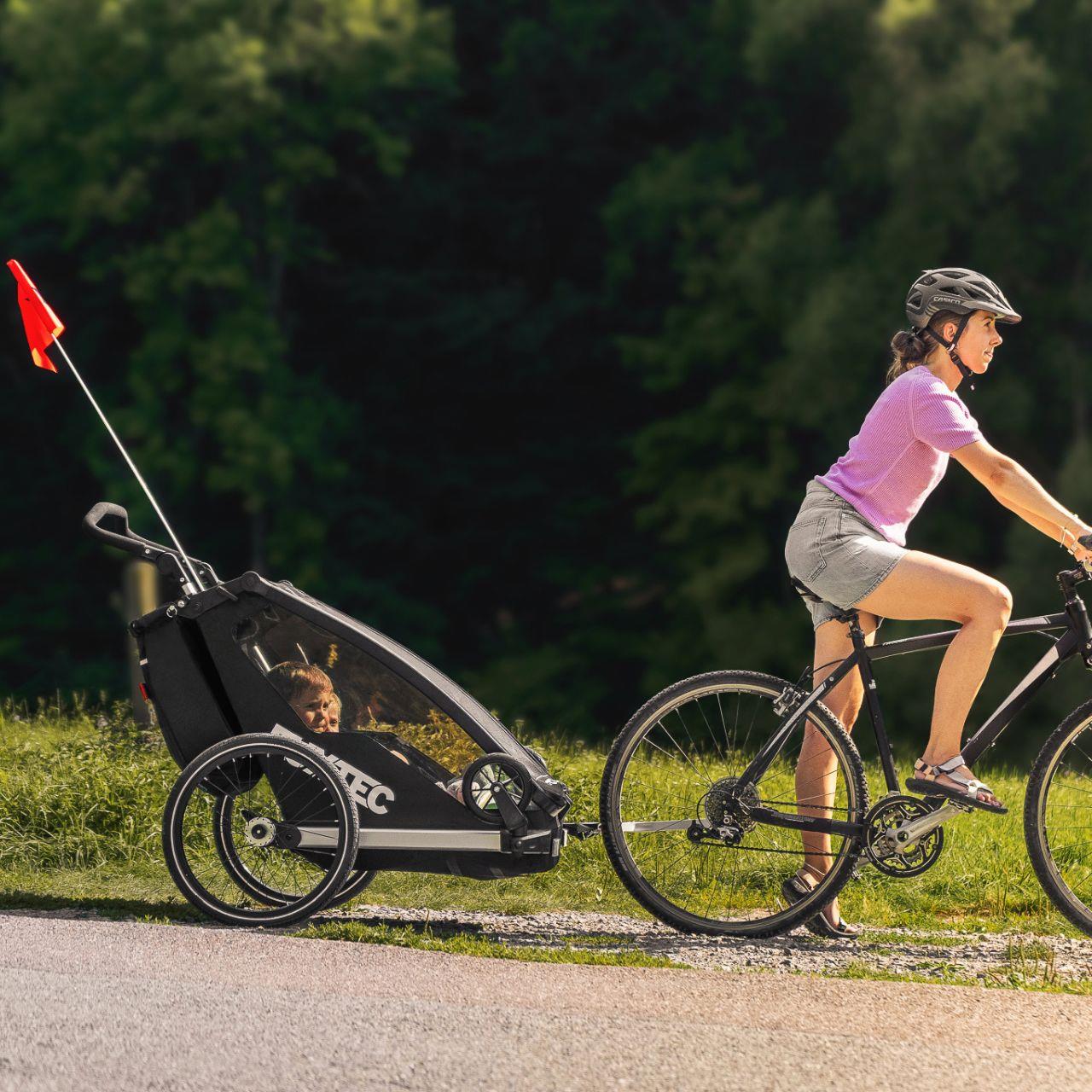Remorque à vélo Sport Cruiser bleu avec roue avant Jogger incluse