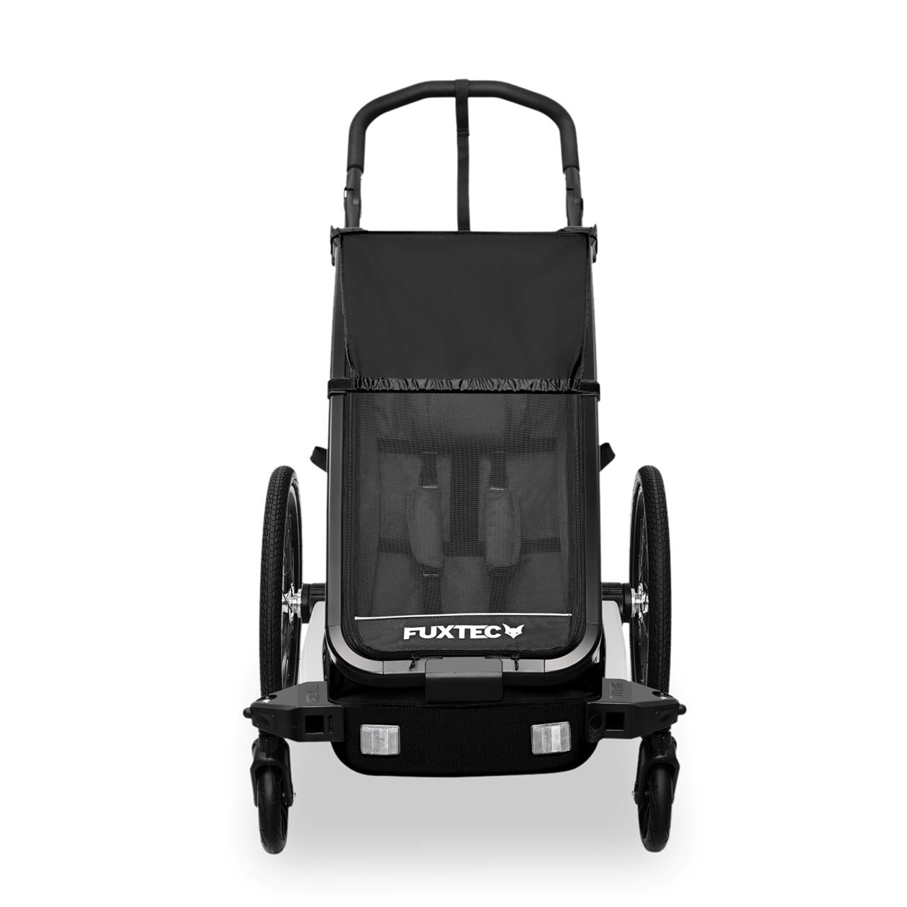 FUXTEC Remorque pour vélo FX-FA1S noir avec roue jogger