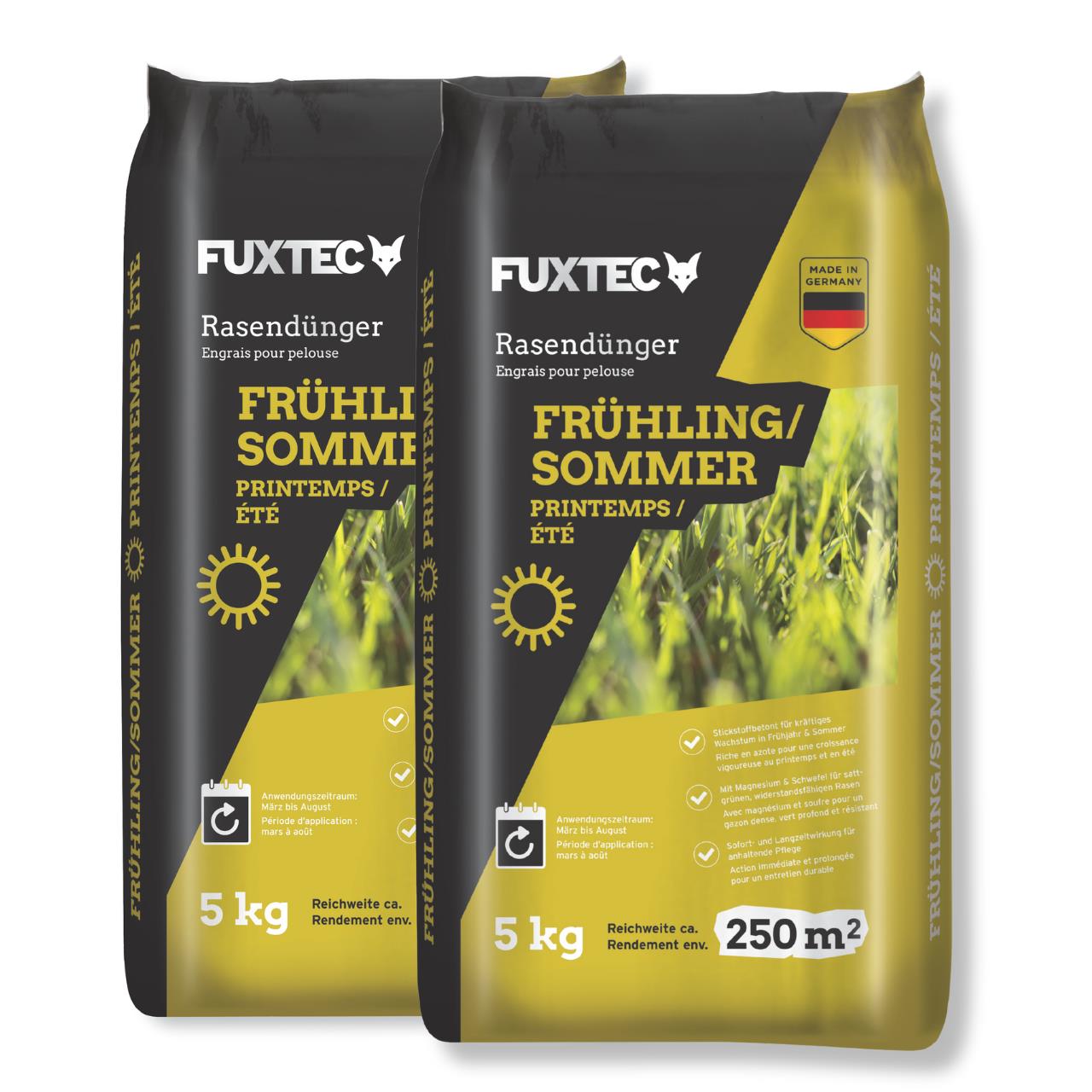FUXTEC Engrais gazon printemps/été FX-RDFS 10kg pour 500m2