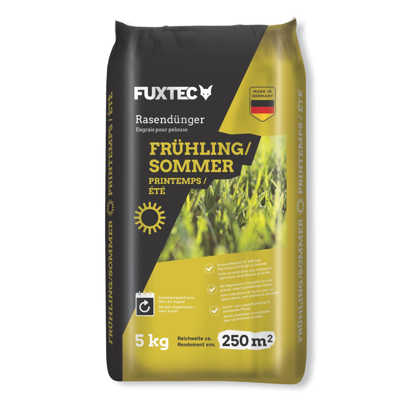 FUXTEC Engrais gazon printemps/été FX-RDFS 5kg pour 250m2