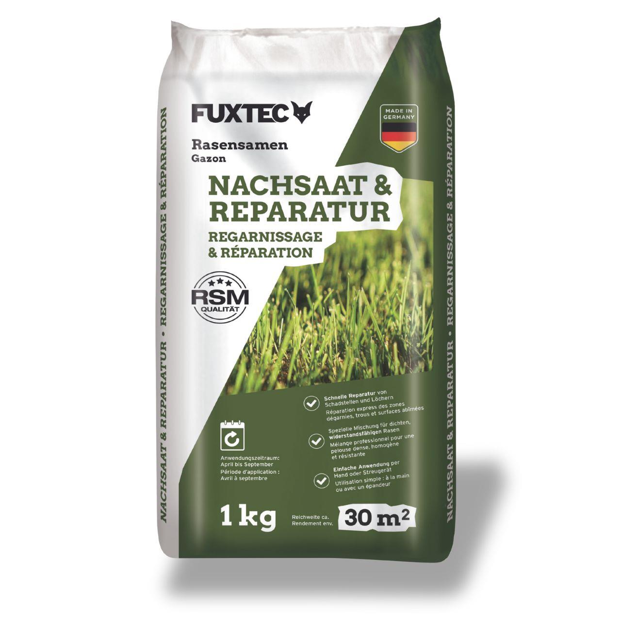 Graines de gazon FUXTEC FX-RSNR1 regarnissage et réparation 1kg/30m²