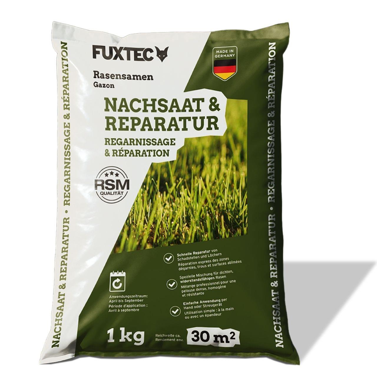 Graines de gazon FUXTEC FX-RSNR1 regarnissage et réparation 1kg/30m²